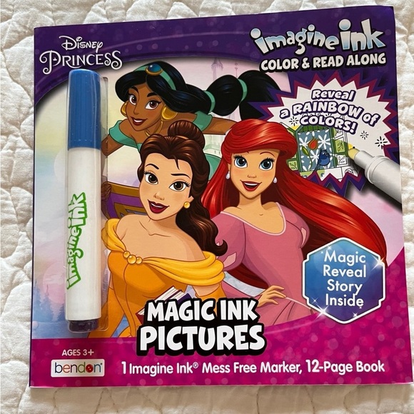 Disney Princess Jasmine Magic Ink Activity Book - Blue and Pink CRAFT - Picture 1 of 2
